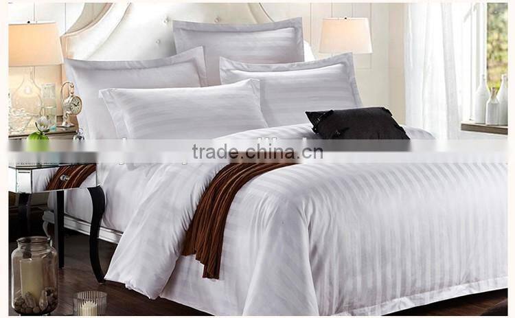alibaba China luxury satin stripe hotel bedding set
