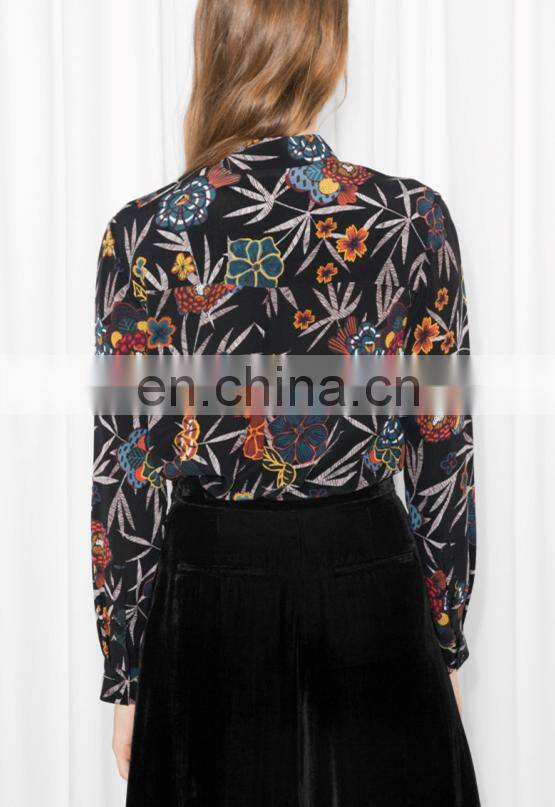 England Straight Fit Classic Print Shirt Silk Women Shirt