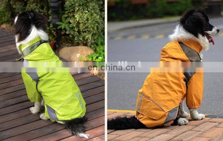 water repellent clear pvc dog rain jacket