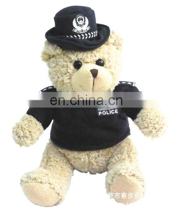 Stuffed bear importers police bear plush teddy toys in uniform