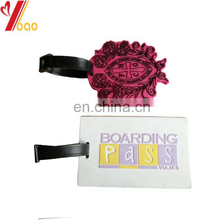 Travel Plastic Cute Silicone Label Id luggage Tag, personalized PVC name tag
