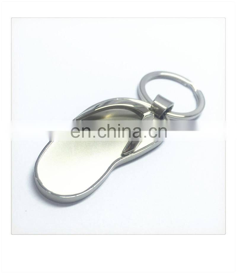 Promotional elegant custom metal slipper keychain