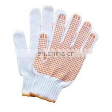 Double sides PVC dotted cotton hand gloves
