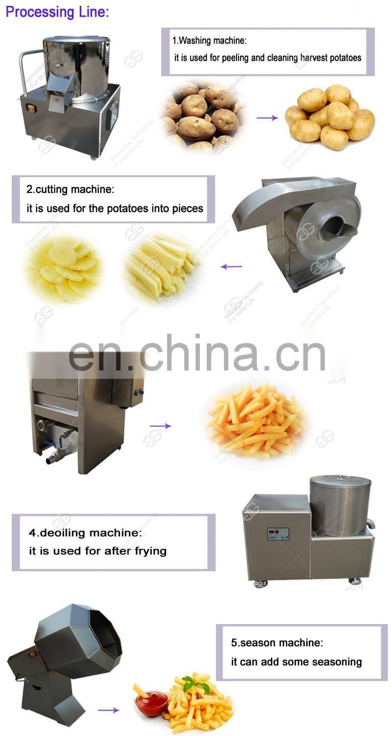 Factory Small Scale Semi Auto French Fries Making Production Line Machines Plant Fresh Potato Chips Processing Line For Sale