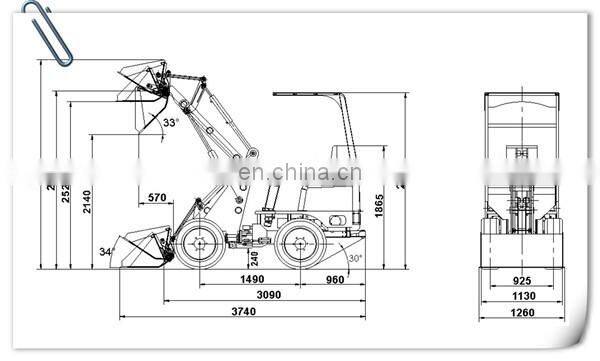 4wd agricultural garden farm machine mini wheel loader