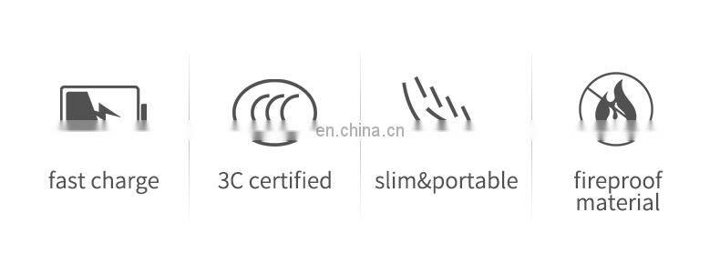 3C Certified Quick Charging Power Mini Style USB Port US Plug Charger with Data Cable USB-Lightning / Micro / Type C