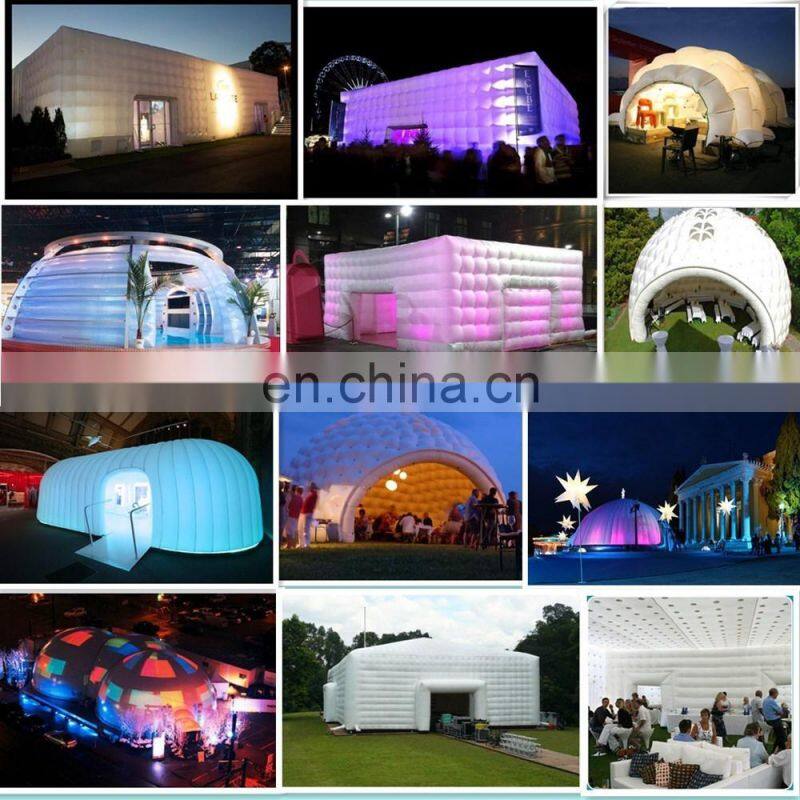 Outdoor Advertising Inflatables Large Inflatable Event Dome Tent With Led Light For Sales