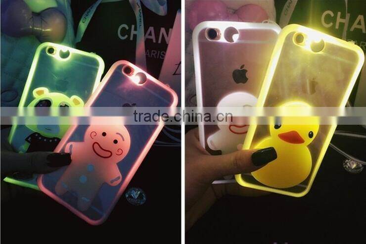 Cartoon pattern flash mobile phone cover, gleam mobile phone shell