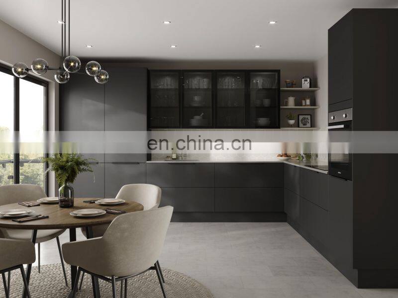 Modern High Gloss Kitchen Cabinet With All Accessories Included