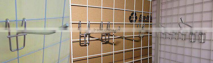 Hot selling metal chrome display hanging gridwall hook