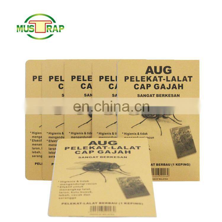 MUSTRAP hot sale INDIAN yellow Fruit Fly strong power  insect catcher glue Trap  killer Cardboard