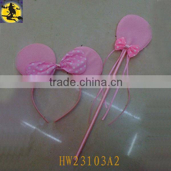 Pink Big Mouse ear headband set for girl Party