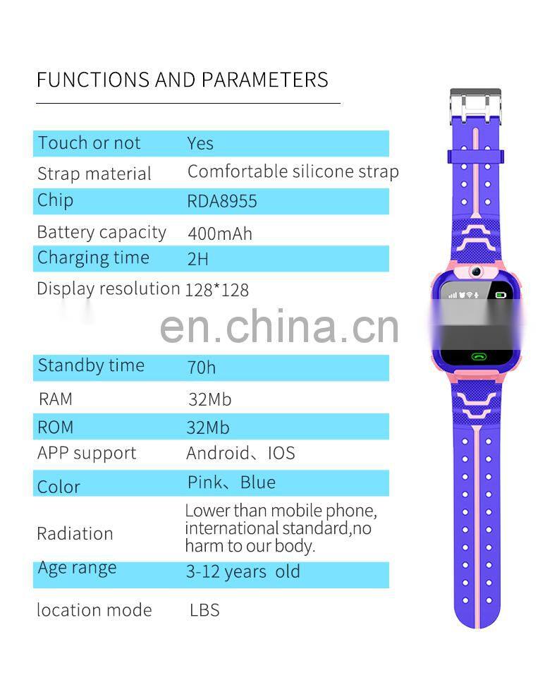 SOS Kids Anti-lost Alarm Clock Remote Monitor Smartwatch Mobile Phone Watch 2G Smart Watch Android SIM Card