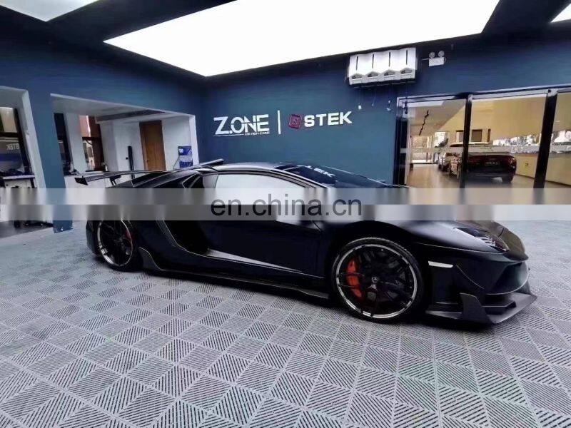 Runde Half Carbon Fiber DMC Style Front Bumper Rear Bumper Rear Lip Spoiler For Lamborghini Aventador LP700 LP720 Body Kit