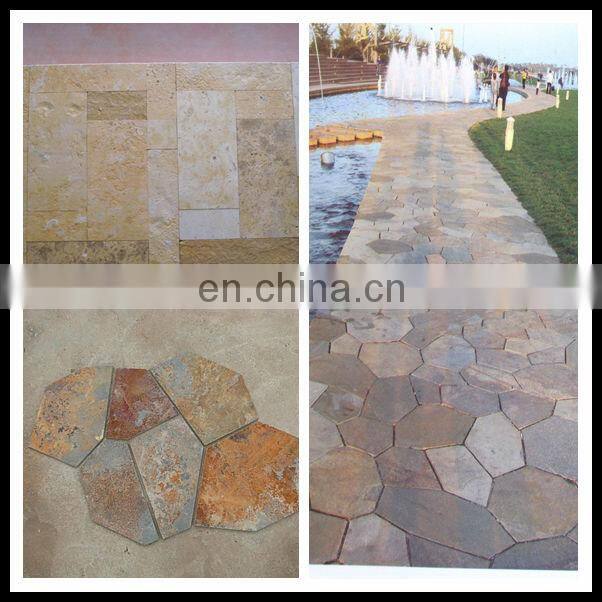 Colorful pebble garden stepping stone