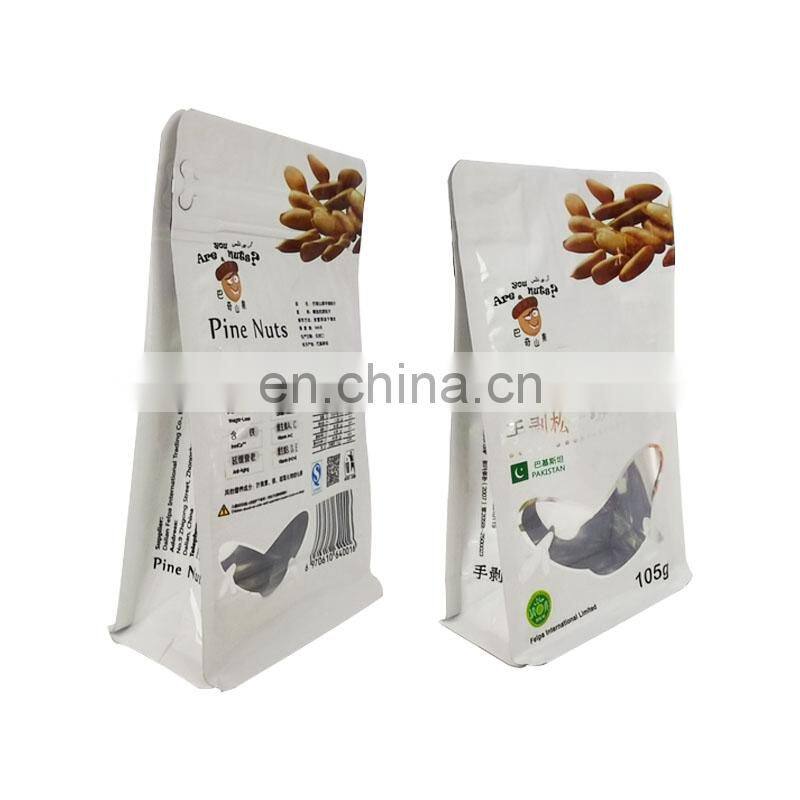 Custom Printed Stand Up Aluminum Foil Pouch For Packaging Snack And Nuts With Zipper