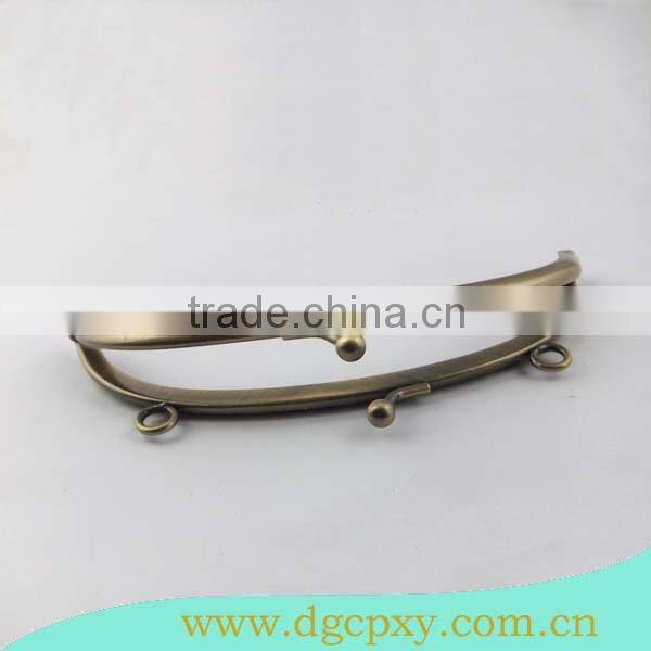 beautiful antique brass glue in half round bag clasp hinge bag frame
