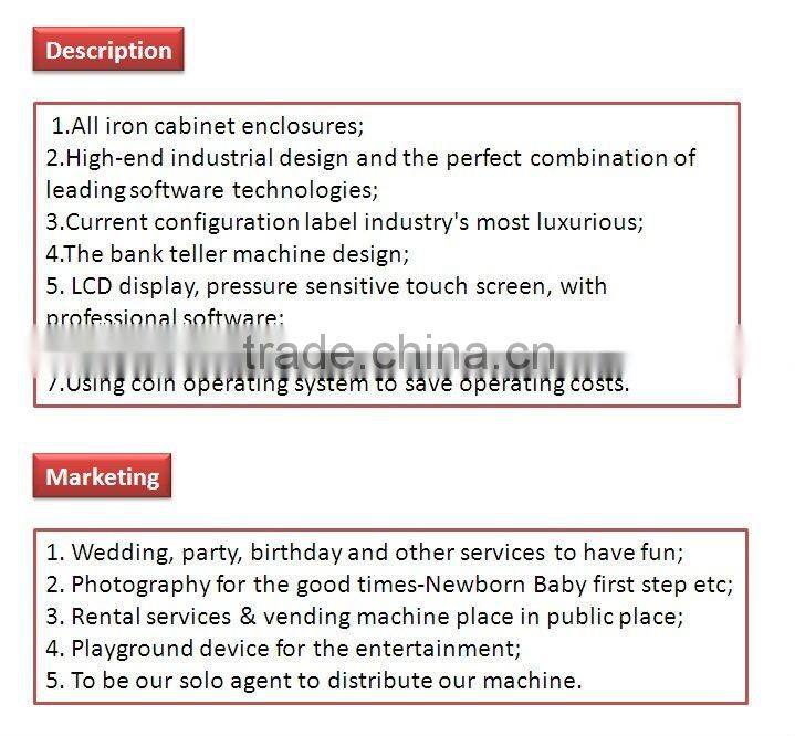 Buy Photo Stciker Vending Machine Open Your Business