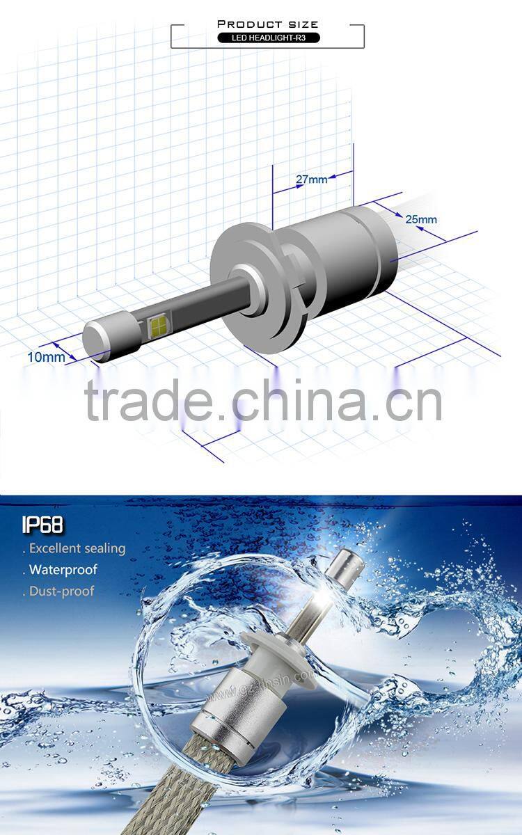 2016 New promotion LED car headlight bulb H7 40W High Power r3 car Led Headlight