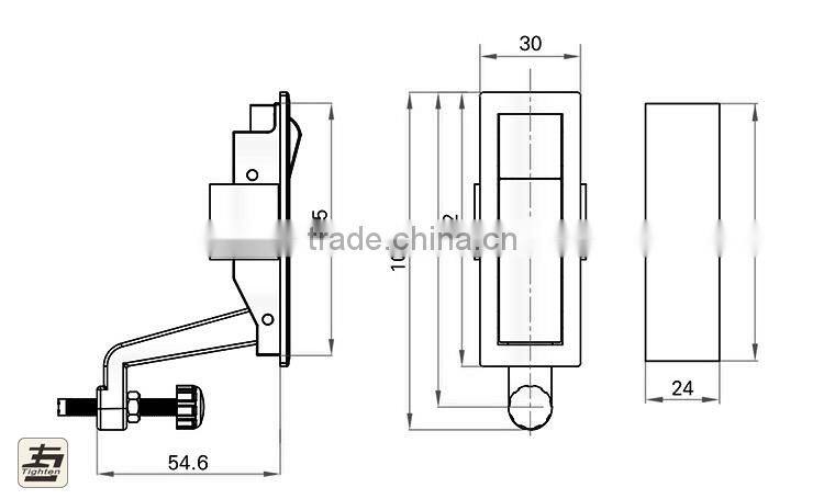 Cheap wholesale ROHS Chrome Plated Plane lock for electric box use