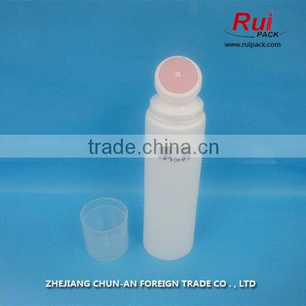 Empty cosmetic tube packaging for cream,printing tube with point mouth cap,plastic tube for cleaning