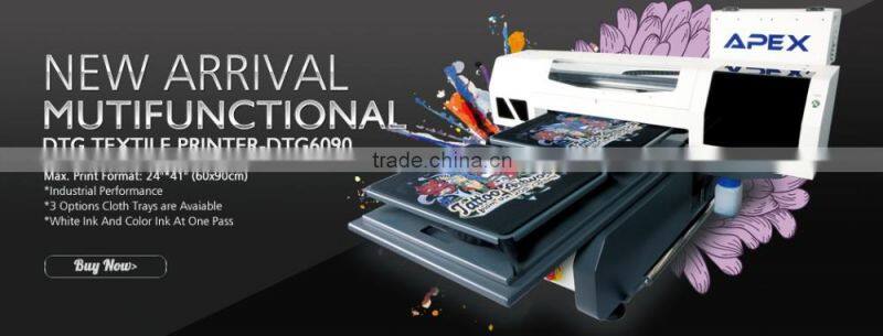 A3 Polyprint Digital Flatbed Direct to Garment soft textile T-shirt Printer