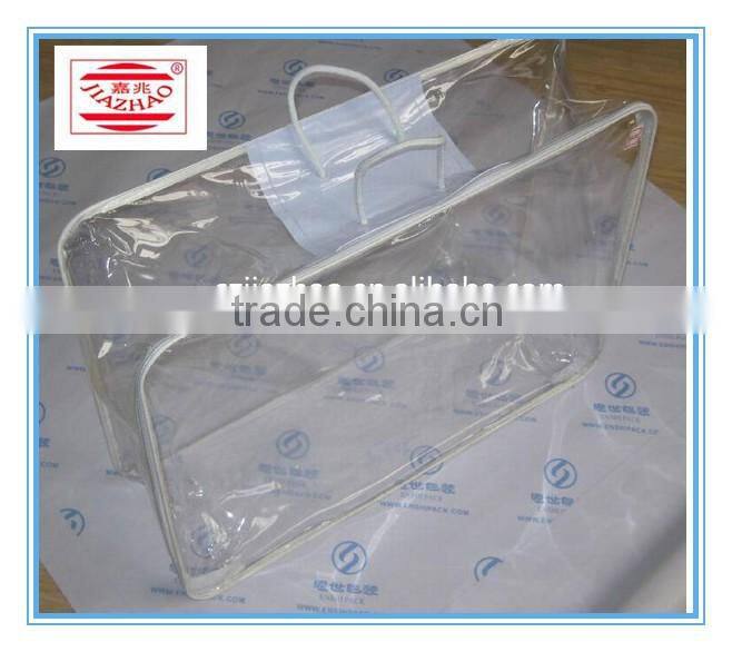 OEM / Processing PVC zipper wire frame bag for bedding quilt / blanket packaging