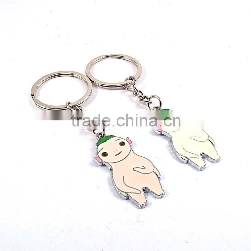 cartoon characters key chain samples steel wire keychain