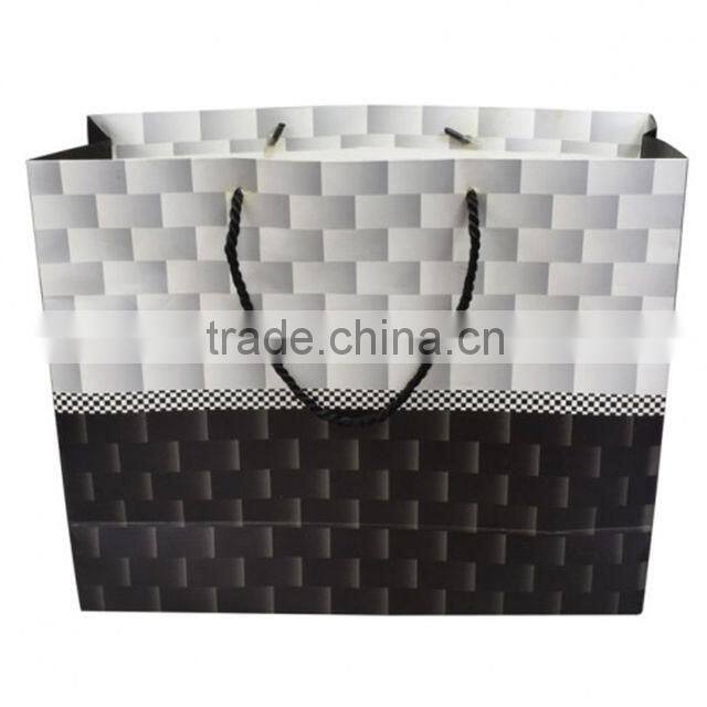 High Quality White Black Color Gift Tote Shopping Bags Design Luminaries Paper Bag B248