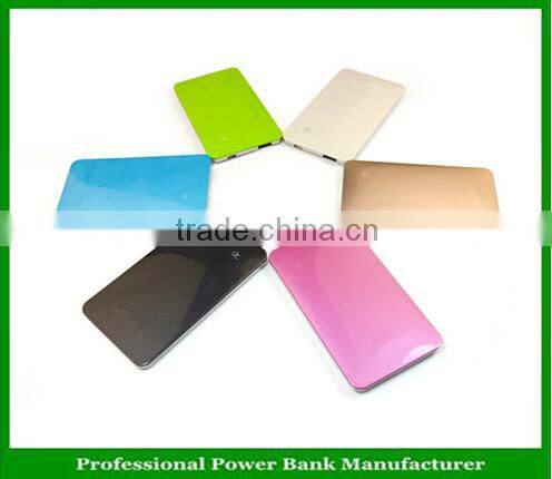 Factory directly offer slim 6000Mah power bank for smartphone and tablet