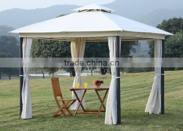 High quality patio beach commercial waterproof family camping wrought iron gazebo