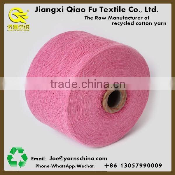 dyed recycled cotton hand knitting yarn for carpet yarn export for Russian market