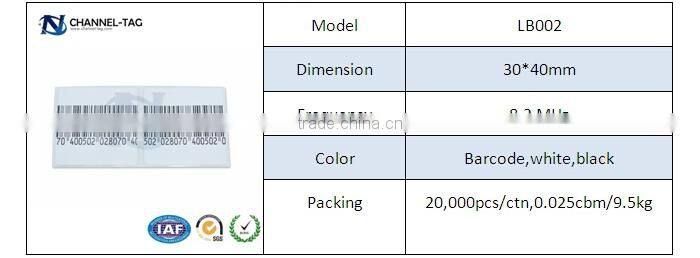 EAS anti theft Retail soft security tag