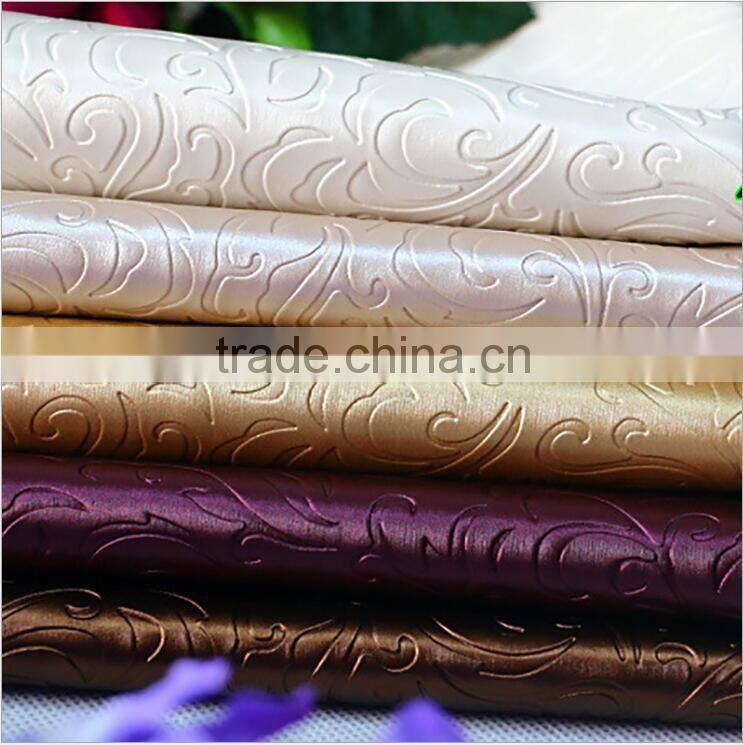 PVC artificial leather with embossed pattern for upholstery and decoration