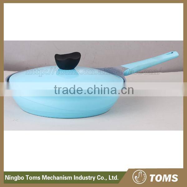 New style AL Die Cast 28cm aluminum non-stick coating animal frying pan