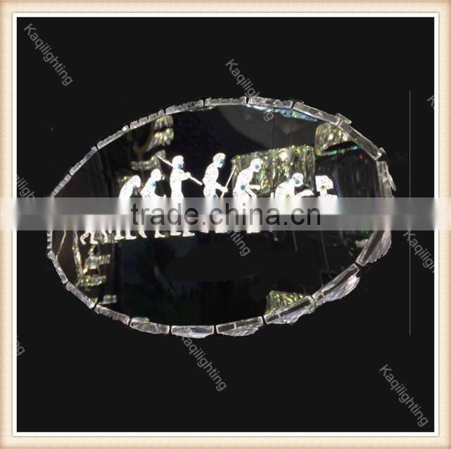 modern Unique desgin oval shade crystal wall lamps mounted bedside indoor lighting