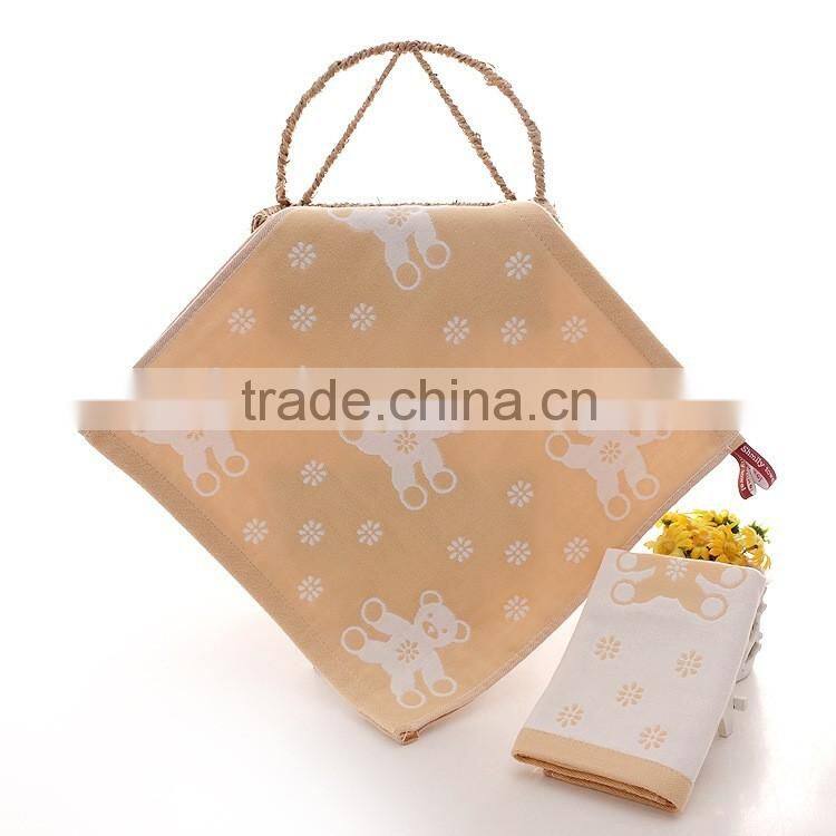 Children Square cotton three layers gauze face towel