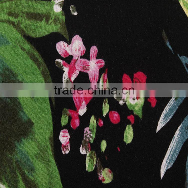 china textiles 100% cotton fabric flower printing for fashion one-piece dress