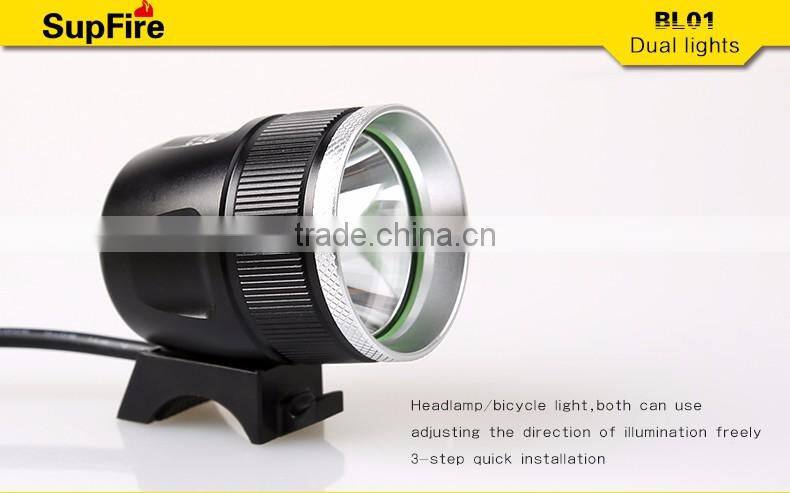 Supfire BL01 Hot sale Bicycle light&headlamp Rechargeable Headlight with Power Bank