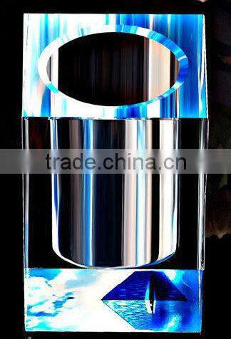 Office stationary crystal pen container