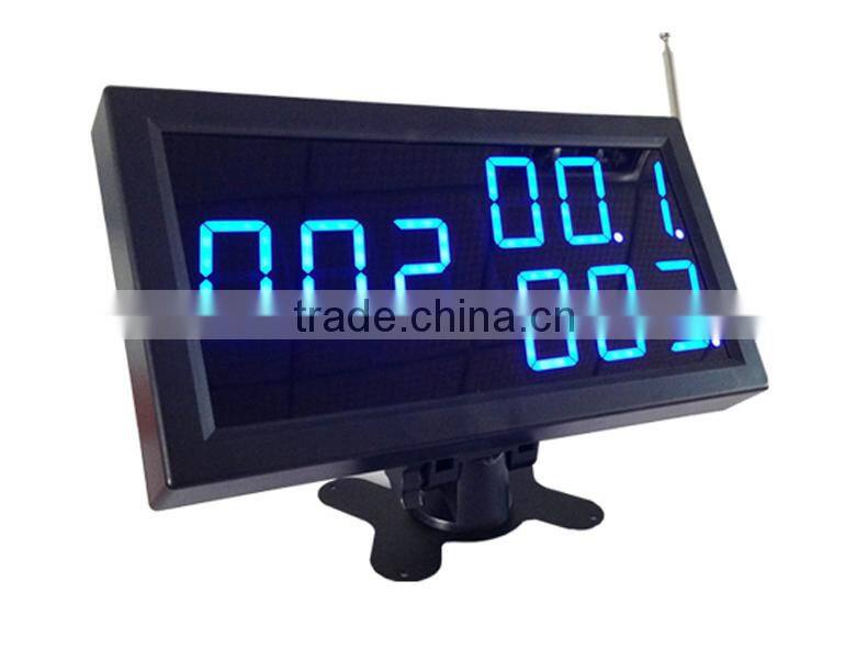 wireless waiter call system for restaurant with K-4-C-Blue led digital receiver and K-M table button for customer