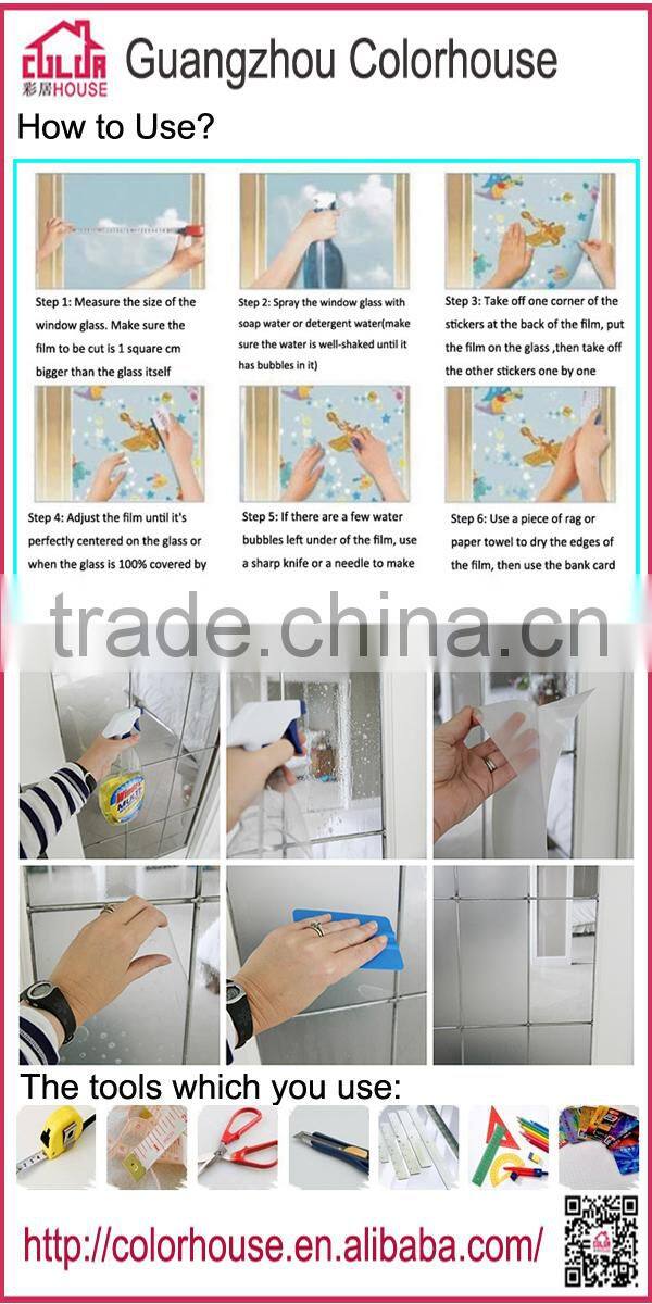 NEW ARRIVAL 3D pattern window film wholesale self adhesive vinyl film