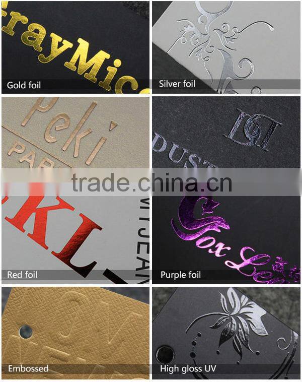 Goldern jeans paper hang tag supplier