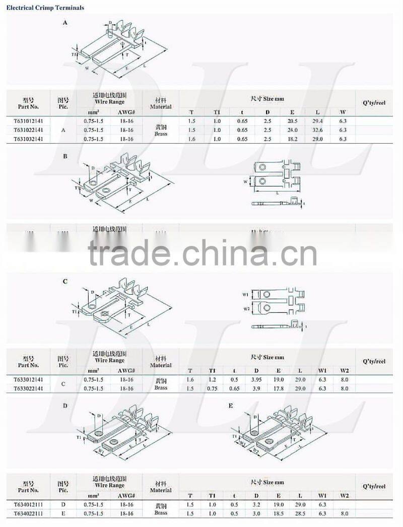 electrical crimp cable terminal