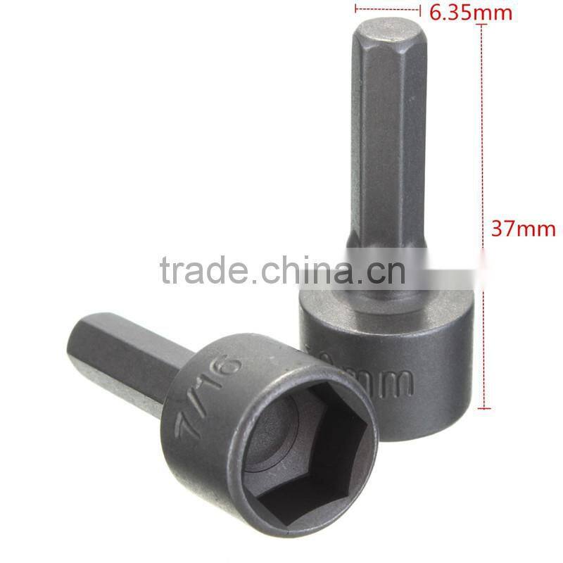 14pcs/set Power Nut Driver Drill Bit SAE Metric Socket Bits Wrench Screw 1/4 Inch Hex Shank Quick-Change Screwdrivers Nutdriver