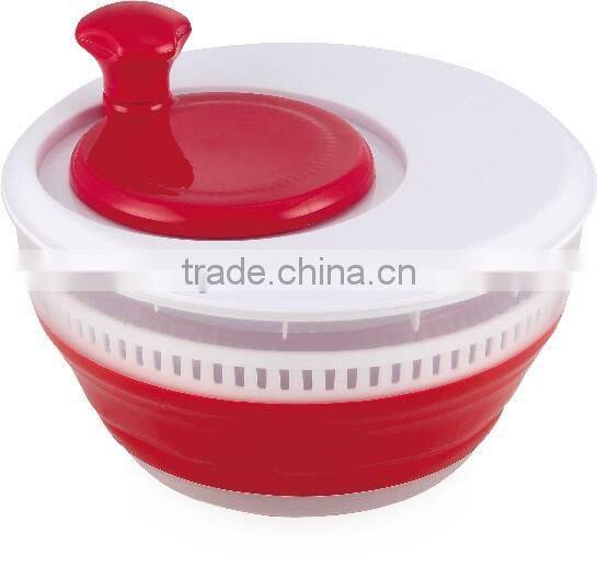 2016 Hot Selling Food Grade Easy Use Vegetable and Fruit Salad Spinner Collapsible Salad Spinner Plastic Salad Mixer