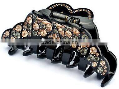Resin claw clip, shiny drilling medium Luxury crystal hair claw clip