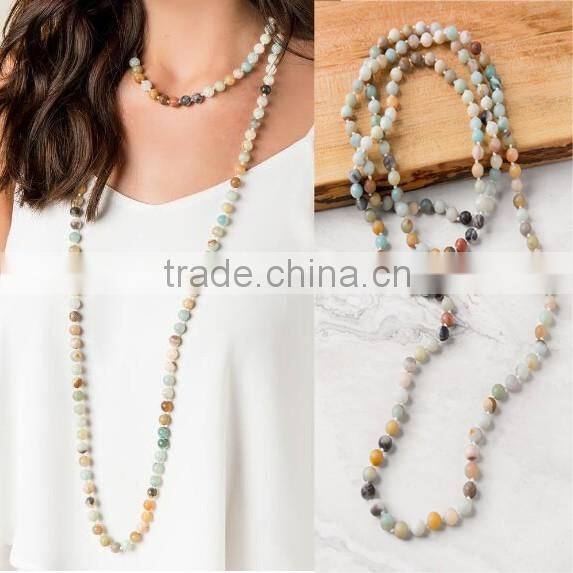 Marble Stone Lock Pendent Necklace