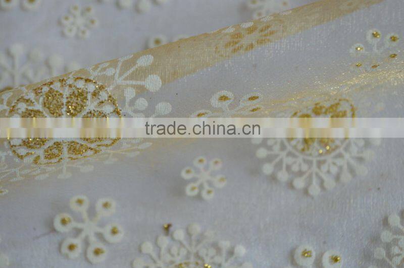 Organza Bronzing Fabric Two-tone for Decoration DSN212