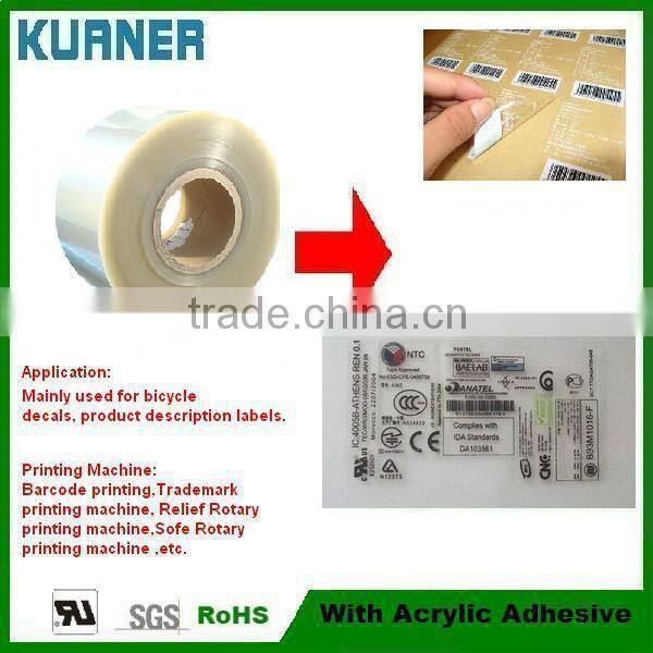 Blank Self adhesive transperant BOPP film in roll